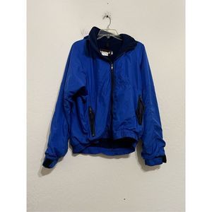 Marmot Jacket Womens M Blue Full Zip Hooded Water Proof Rain Coat